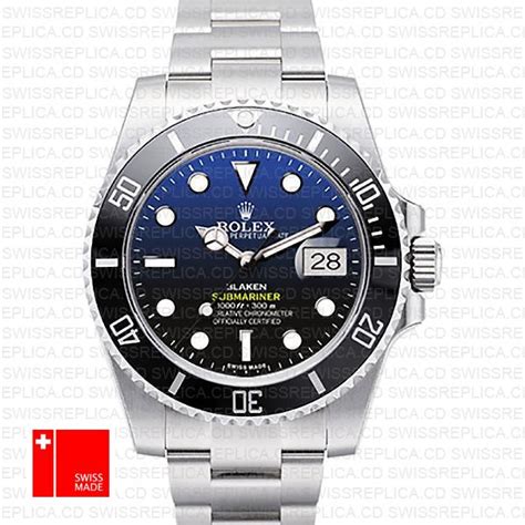 rolex submariner blaken d blue replica|blaken oyster perpetual submariner.